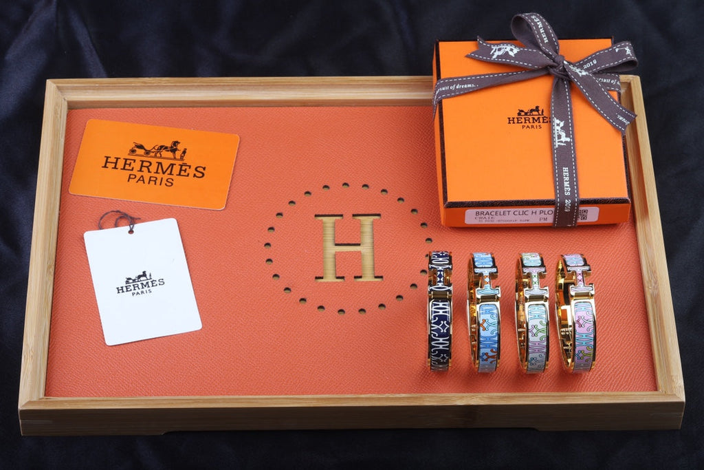 Hermes Clic H Lift Blue Bracelet